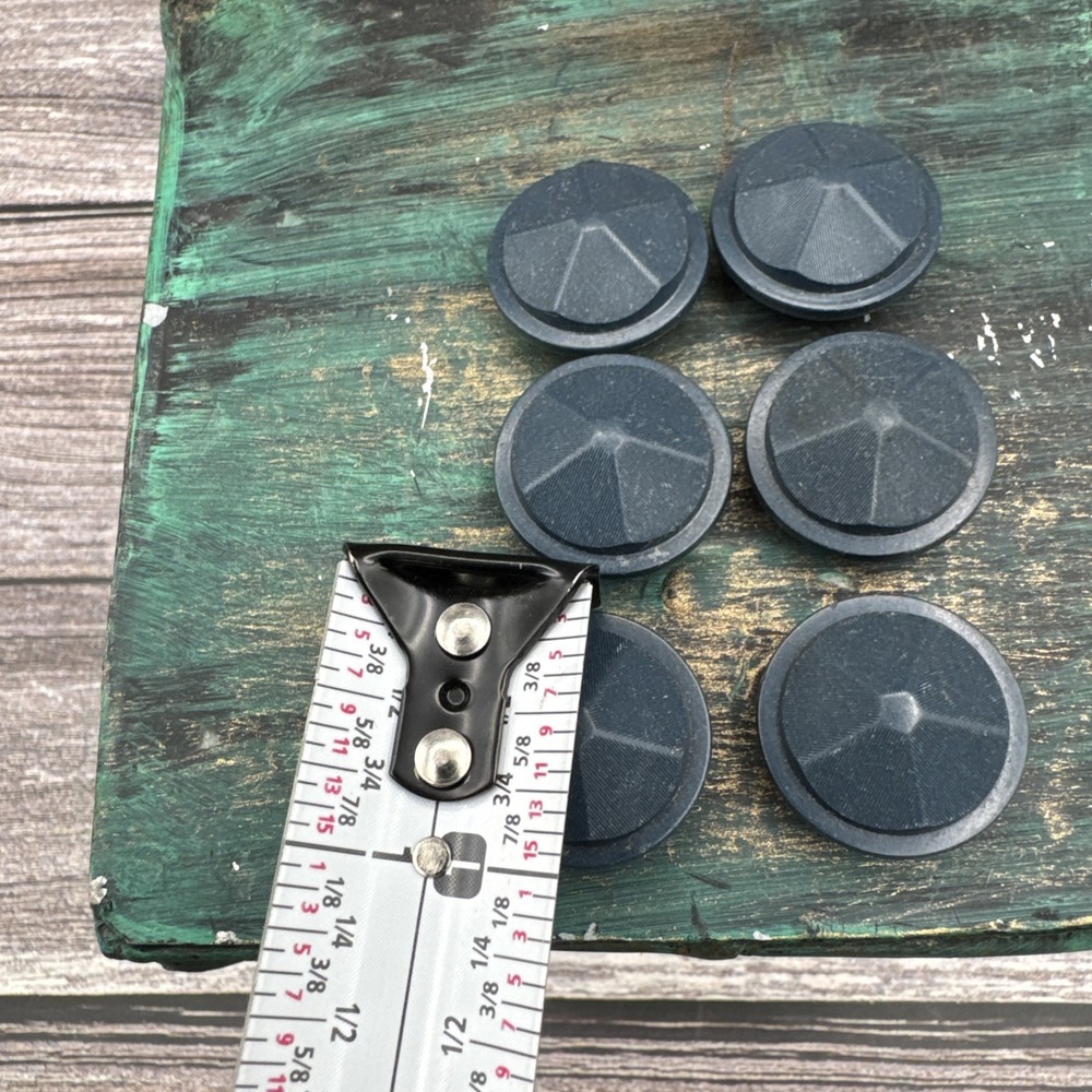 Vintage 1940's Hard Resin Navy Blue Buttons Sewing Geometric Raised - Picture 5 of 5